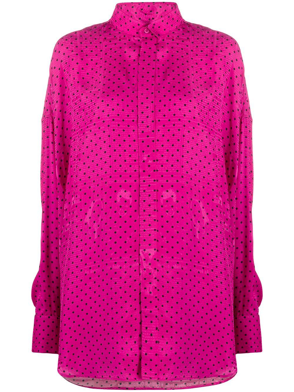 polka dot scarf-detail shirt by BALENCIAGA