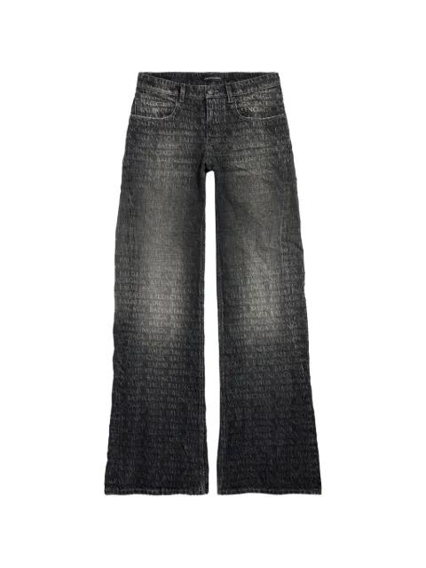print wide-leg jeans by BALENCIAGA