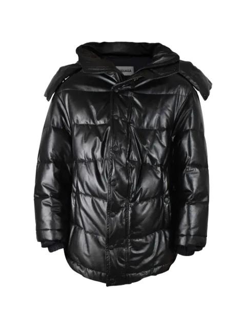 quilted removable-hood down jacket by BALENCIAGA