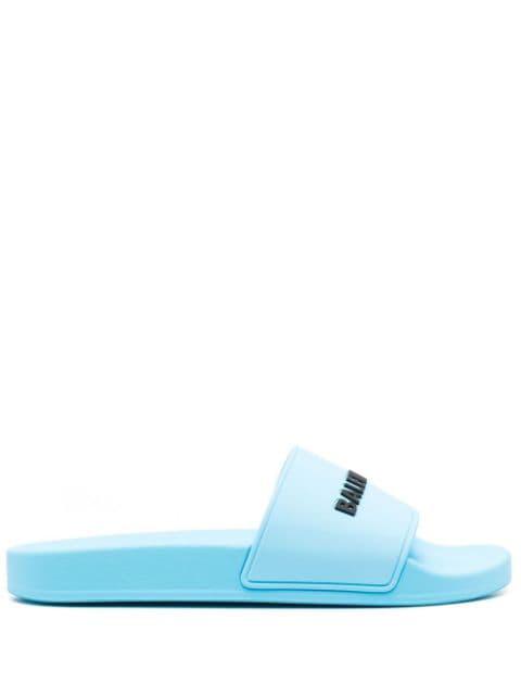 raised-logo slides by BALENCIAGA