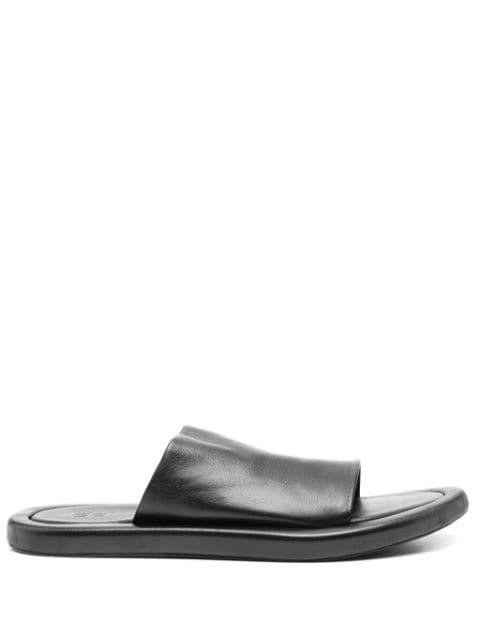 round-open toe leather sandals by BALENCIAGA