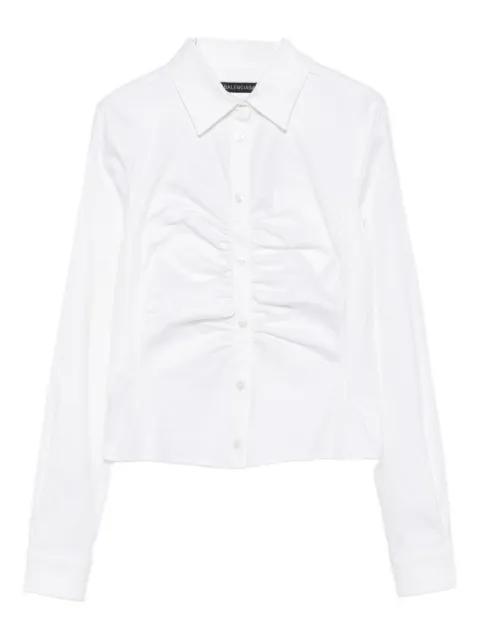 ruched long-sleeve shirt by BALENCIAGA