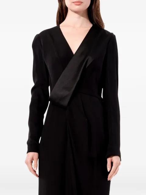 satin-panelled draped dress by BALENCIAGA