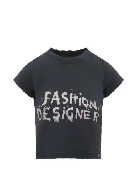 shrunk logo-print T-shirt by BALENCIAGA