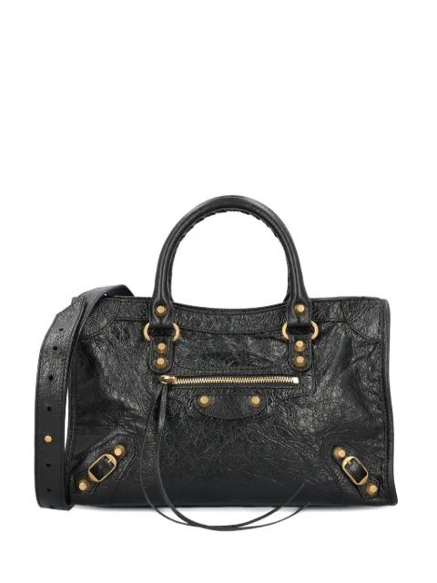 small Le City studded leather tote bag by BALENCIAGA