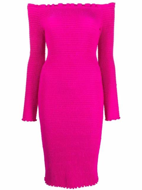 smocked mini dress by BALENCIAGA