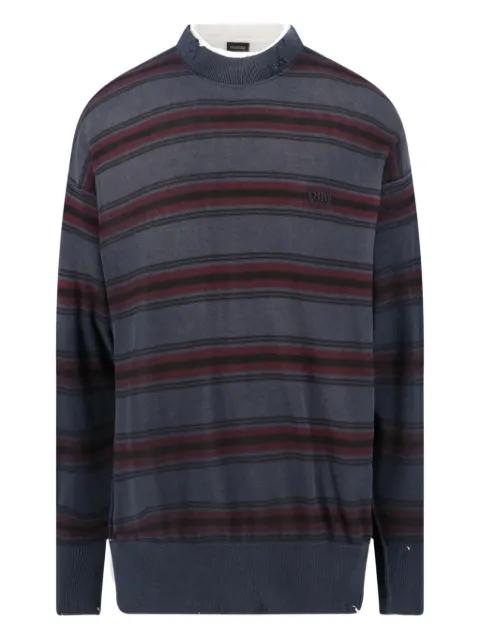 striped distressed sweater by BALENCIAGA