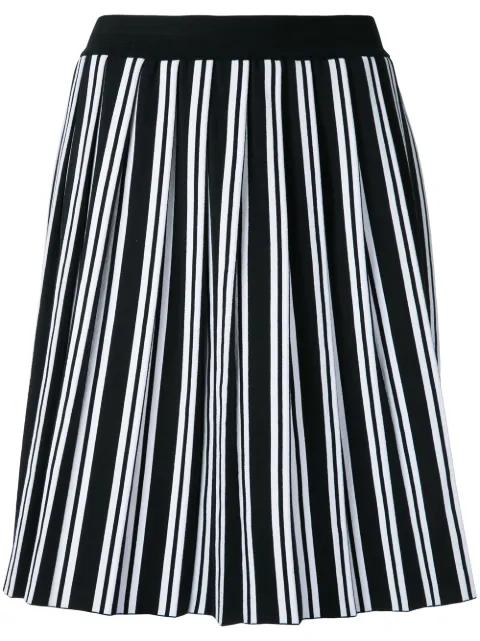 striped pleated A-line mini skirt by BALENCIAGA