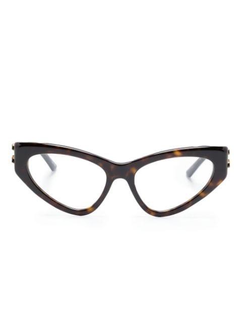 tortoiseshell cat-eye frame glasses by BALENCIAGA