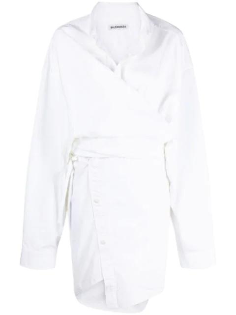 wrap shirt dress by BALENCIAGA