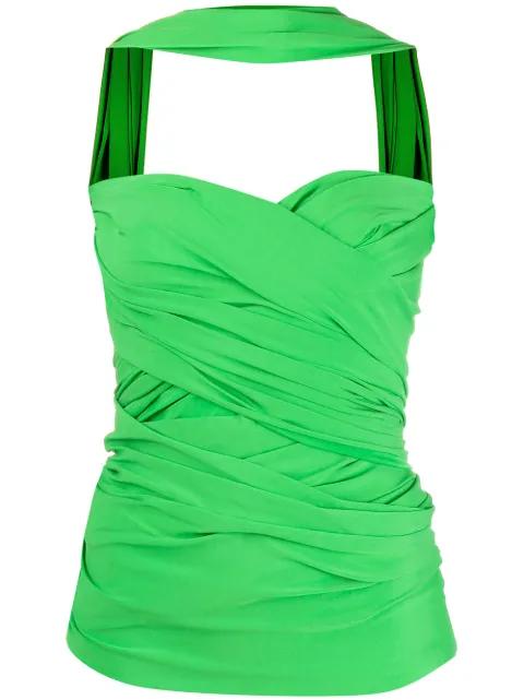 wrap-style bustier top by BALENCIAGA