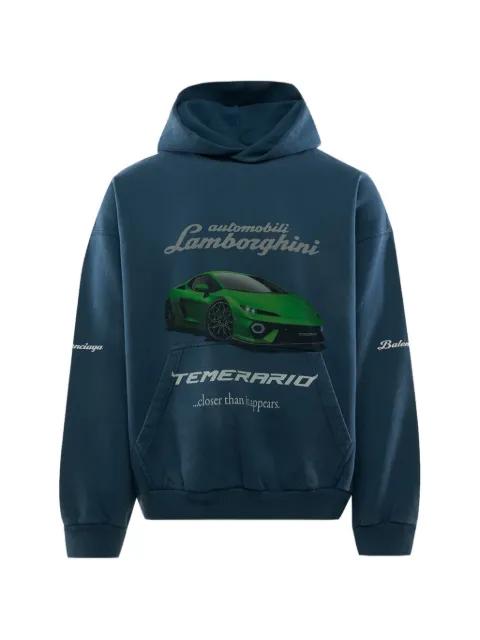 x Automobili Lamborghini graphic-print hoodie by BALENCIAGA