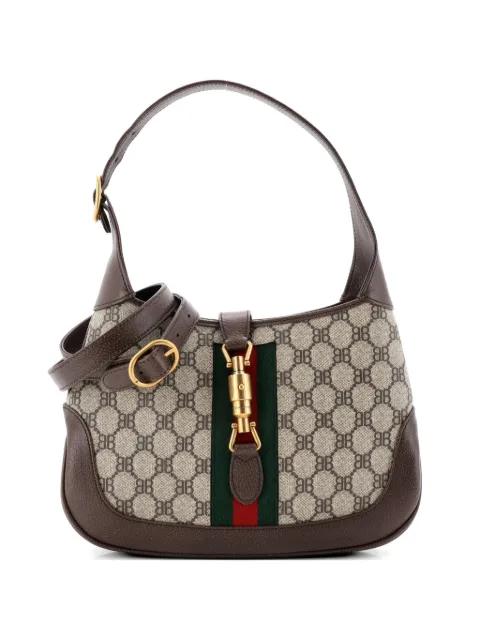 x Gucci The Hacker Project Jackie 1961 BB Coated Canvas Small hobo bag by BALENCIAGA 