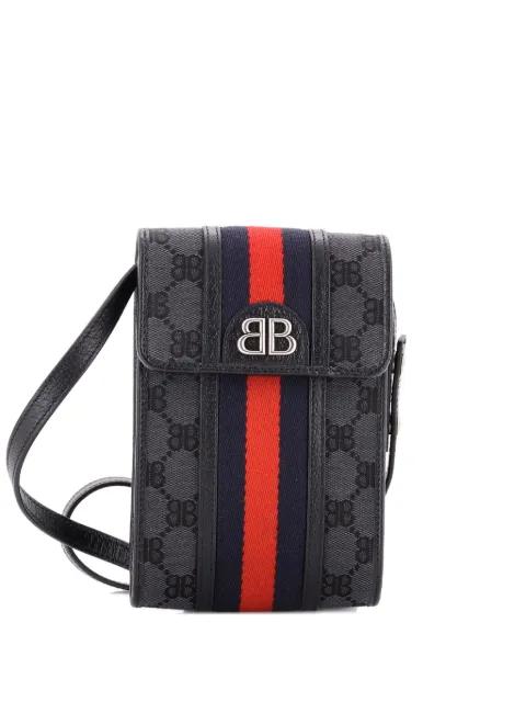 x Gucci The Hacker Project Web Phone Bag BB Canvas crossbody bag by BALENCIAGA x Gucci The Hacker Project Web Phone Bag BB Canvas crossbody bag by BALENCIAGA