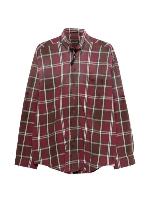 zip-up tartan shirt by BALENCIAGA