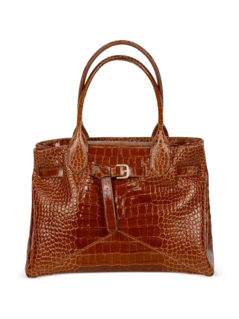 Kate buckle embossed leather shoulder bag by BALLANTYNE
