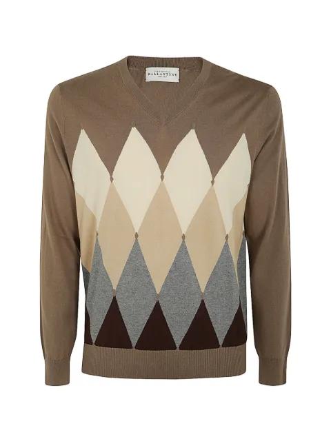 argyle V-neck sweater by BALLANTYNE