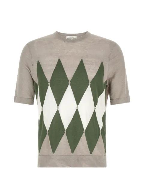 argyle jacquard T-shirt by BALLANTYNE