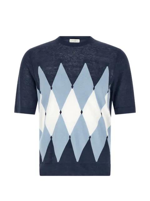 argyle-pattern T-shirt by BALLANTYNE