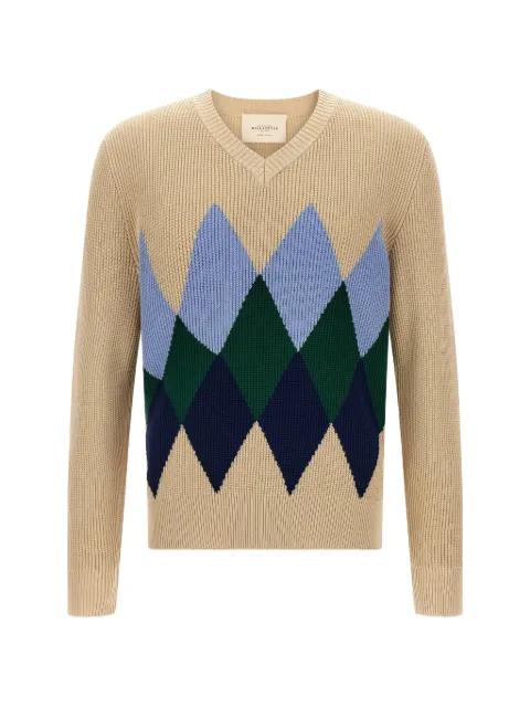 argyle-pattern V-neck sweater by BALLANTYNE