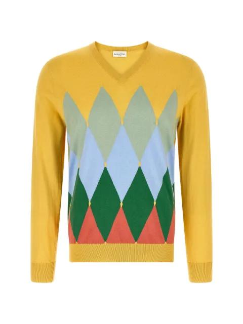 argyle-pattern V-neck sweater by BALLANTYNE