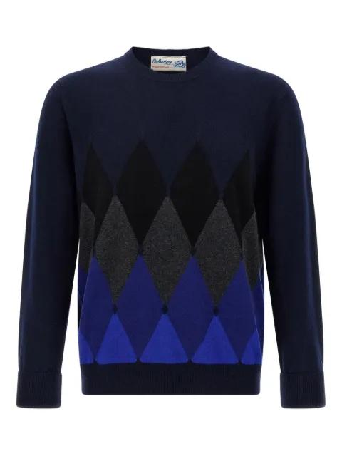 argyle-pattern cashmere sweater by BALLANTYNE