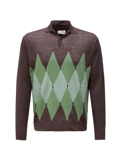 argyle-pattern polo shirt by BALLANTYNE