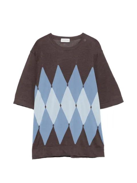 argyle-pattern short-sleeve T-shirt by BALLANTYNE