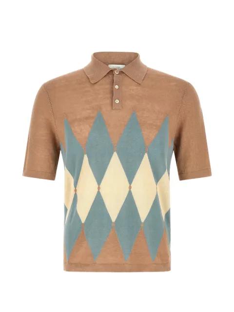 argyle-pattern short-sleeve polo shirt by BALLANTYNE