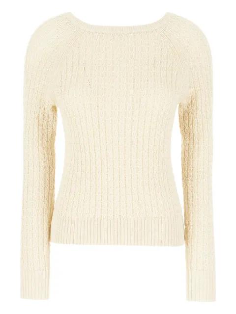 cable-knit raglan-sleeve sweater by BALLANTYNE