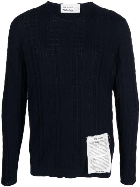 crew-neck pointelle-knit jumper by BALLANTYNE