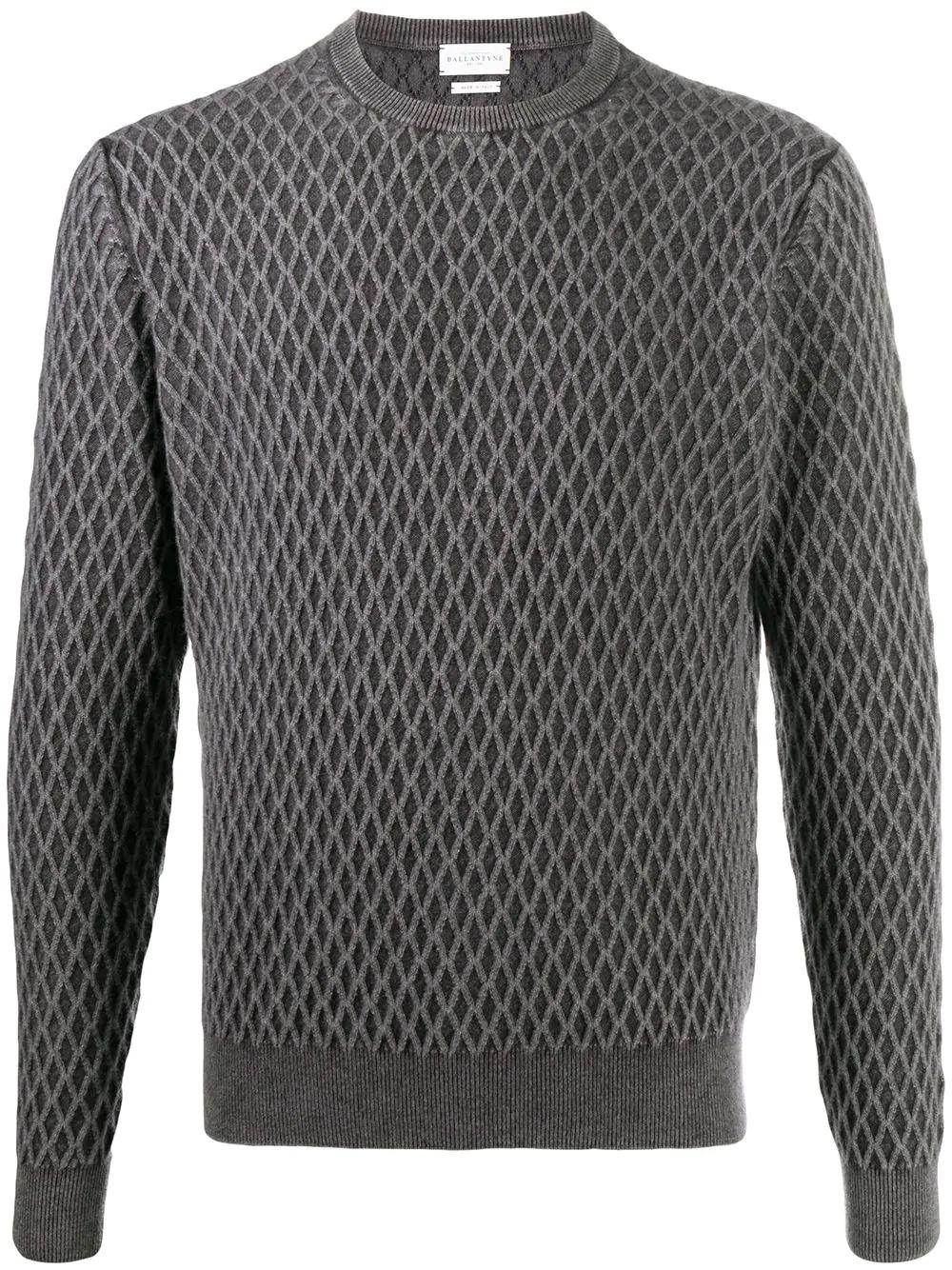 diamond lattice knit jumper by BALLANTYNE