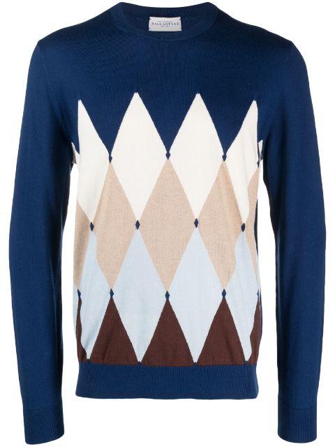 geometric-print fine-knit jumper by BALLANTYNE