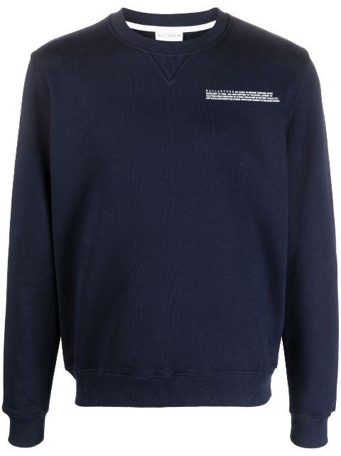 logo-print cotton jumper by BALLANTYNE