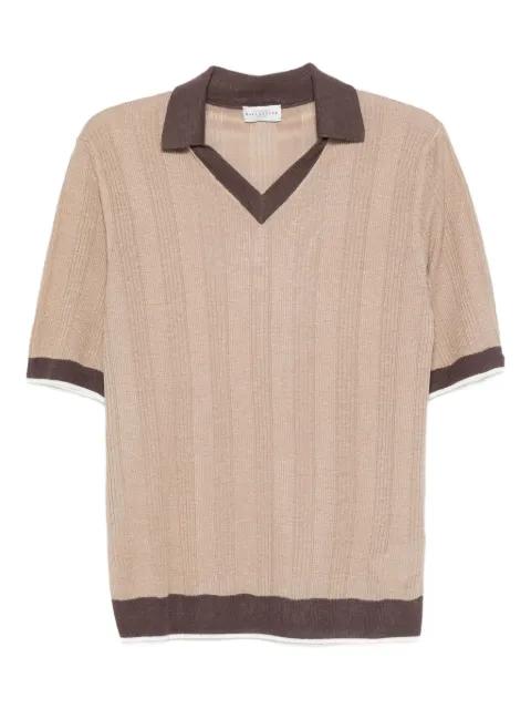 ribbed-knit polo-neck T-shirt by BALLANTYNE