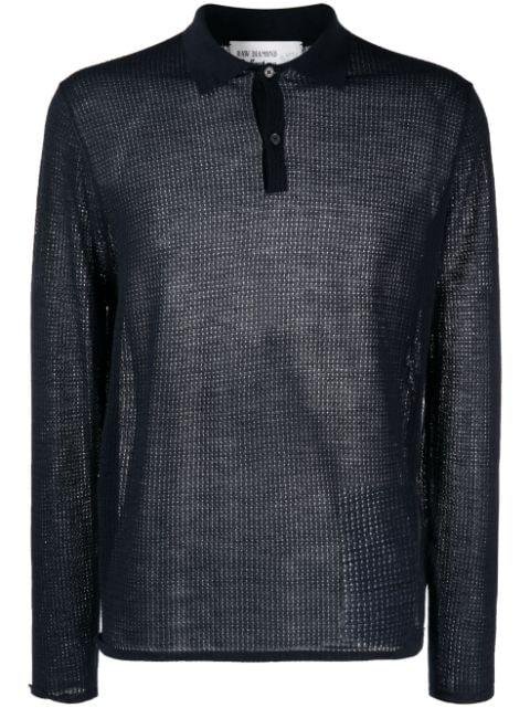 sheer long-sleeved polo shirt by BALLANTYNE