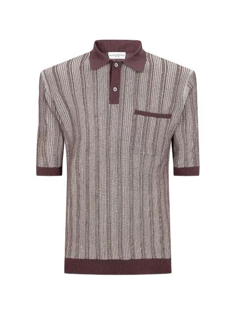 striped chest-pocket polo shirt by BALLANTYNE