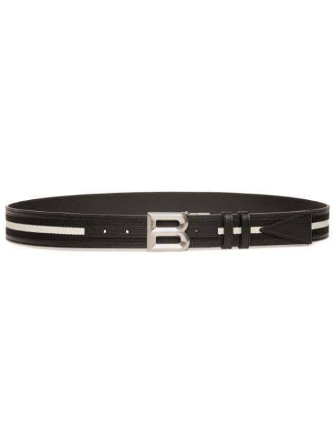 B-logo striped belt by BALLY