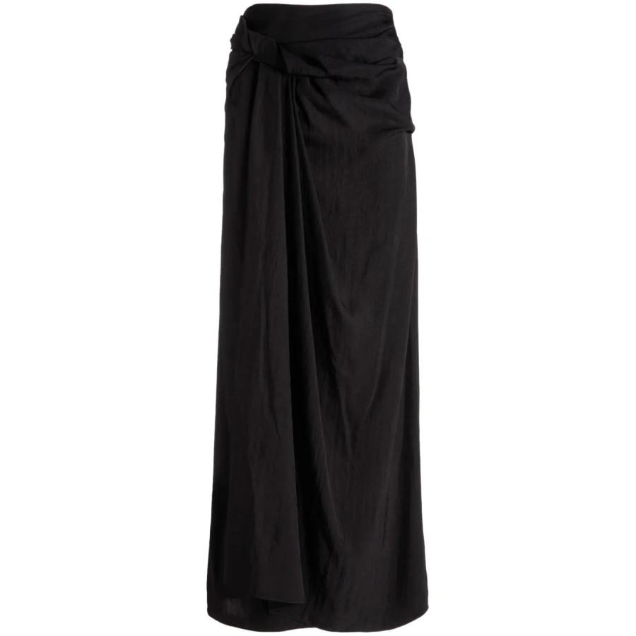 Bally Asymmetric Ruffled Skirt In Black by BALLY