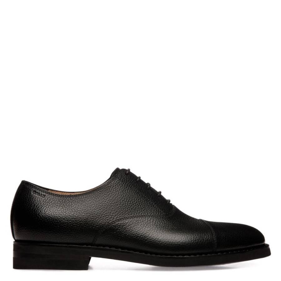 Bally Black Nilder Leather Oxford Shoes by BALLY