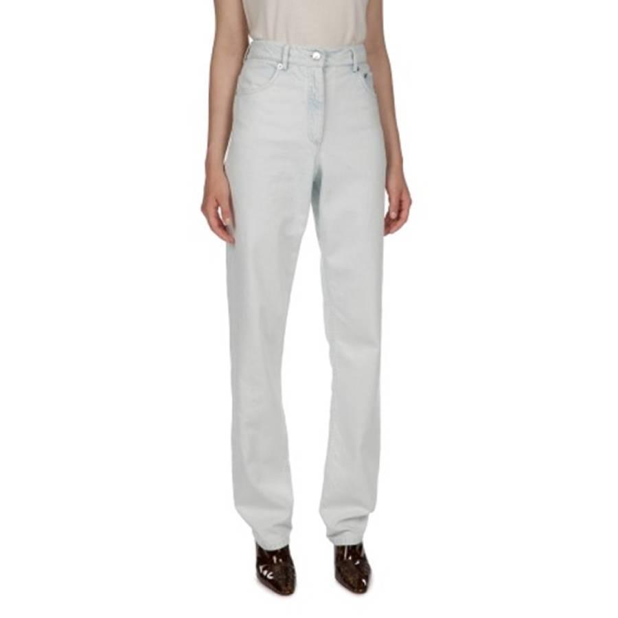Bally Bleached White Denim High-Waist Jeans by BALLY