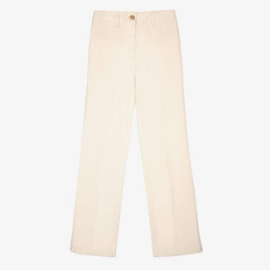 Bally Bone Cotton Tailored Trousers by BALLY