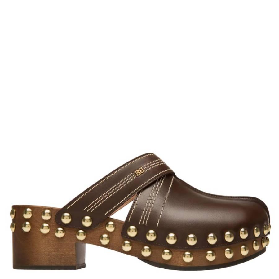 Bally Ele Studded Leather Clog Mules by BALLY