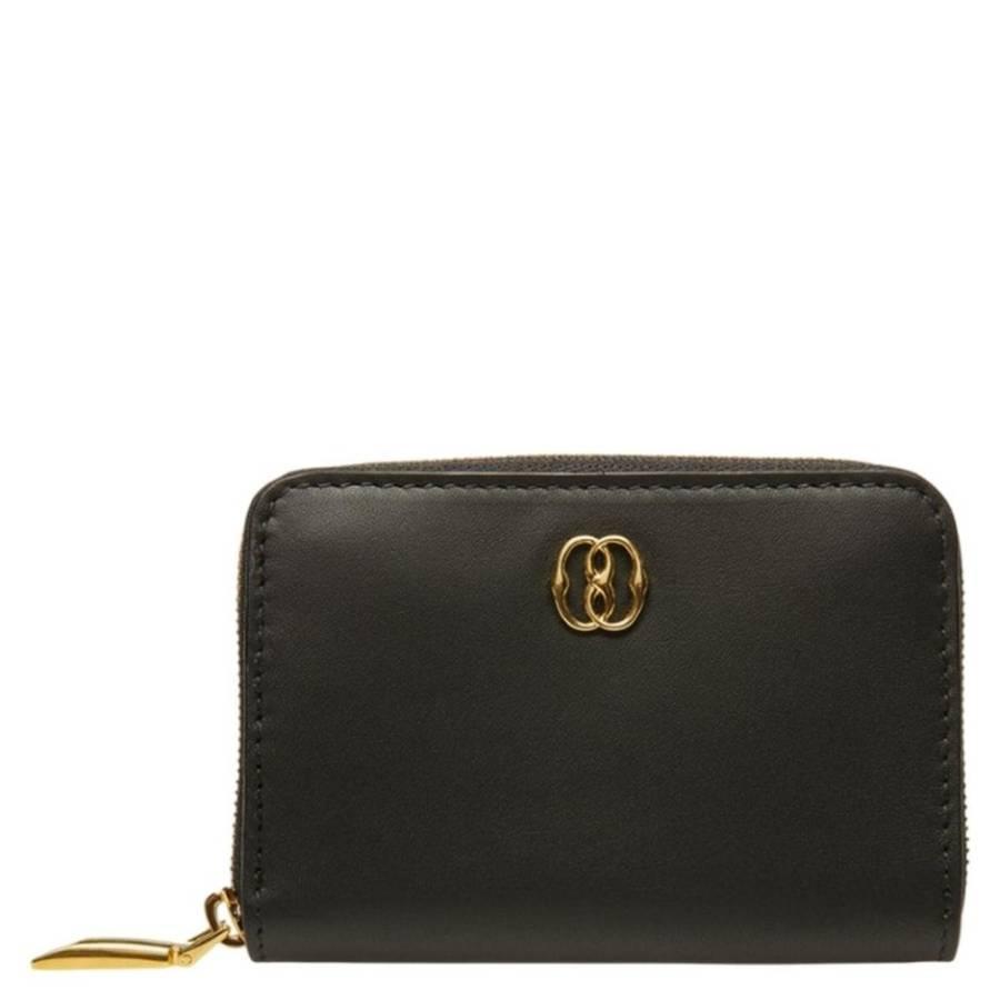 Bally Emblem Leather Coin Purse In Black by BALLY