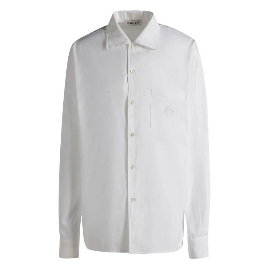 Bally Embroidered Logo Button-Up Shirt by BALLY