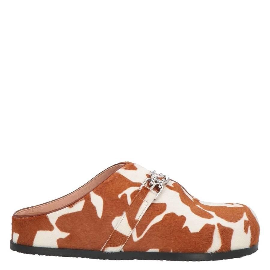 Bally Francine B-Chain Animal Print Slippers by BALLY