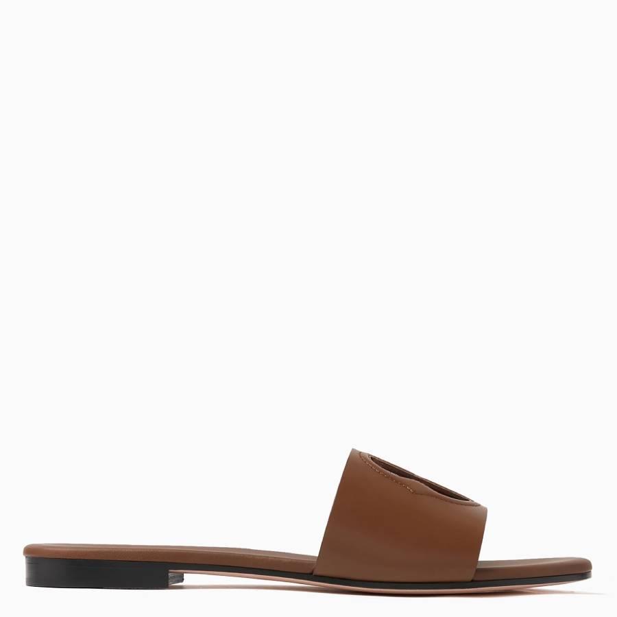Bally Goldie Logo Embossed Leather Sandals by BALLY
