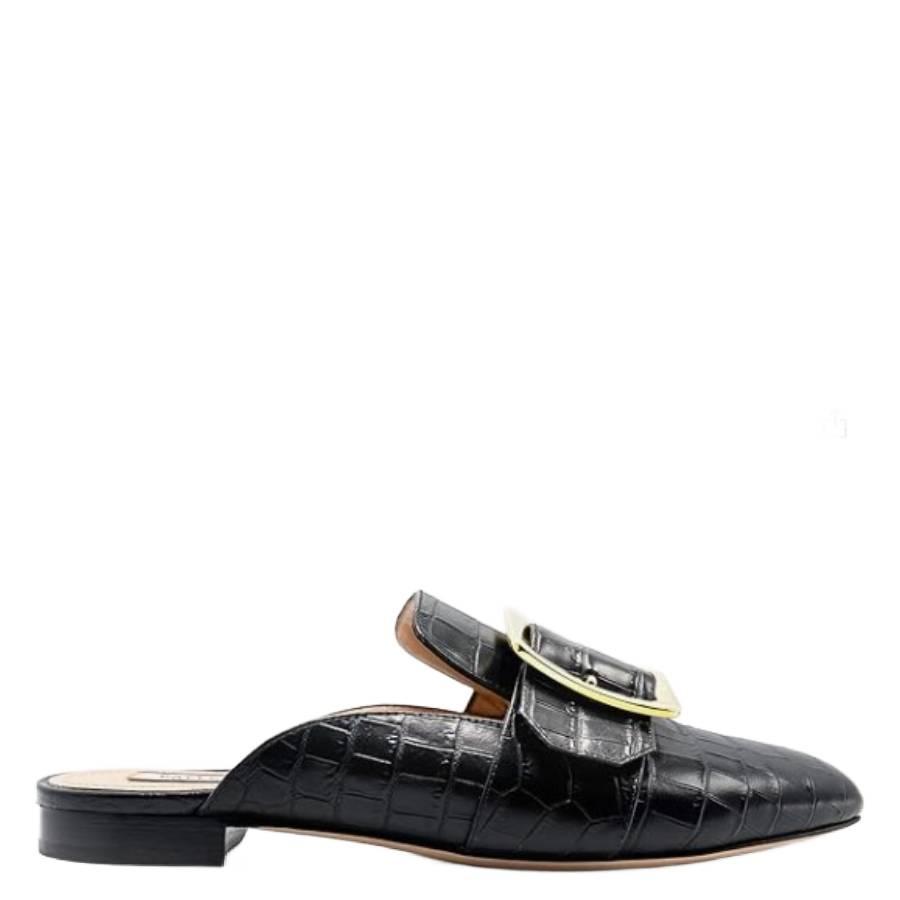 Bally Janesse Croc-Embossed Leather Mules by BALLY