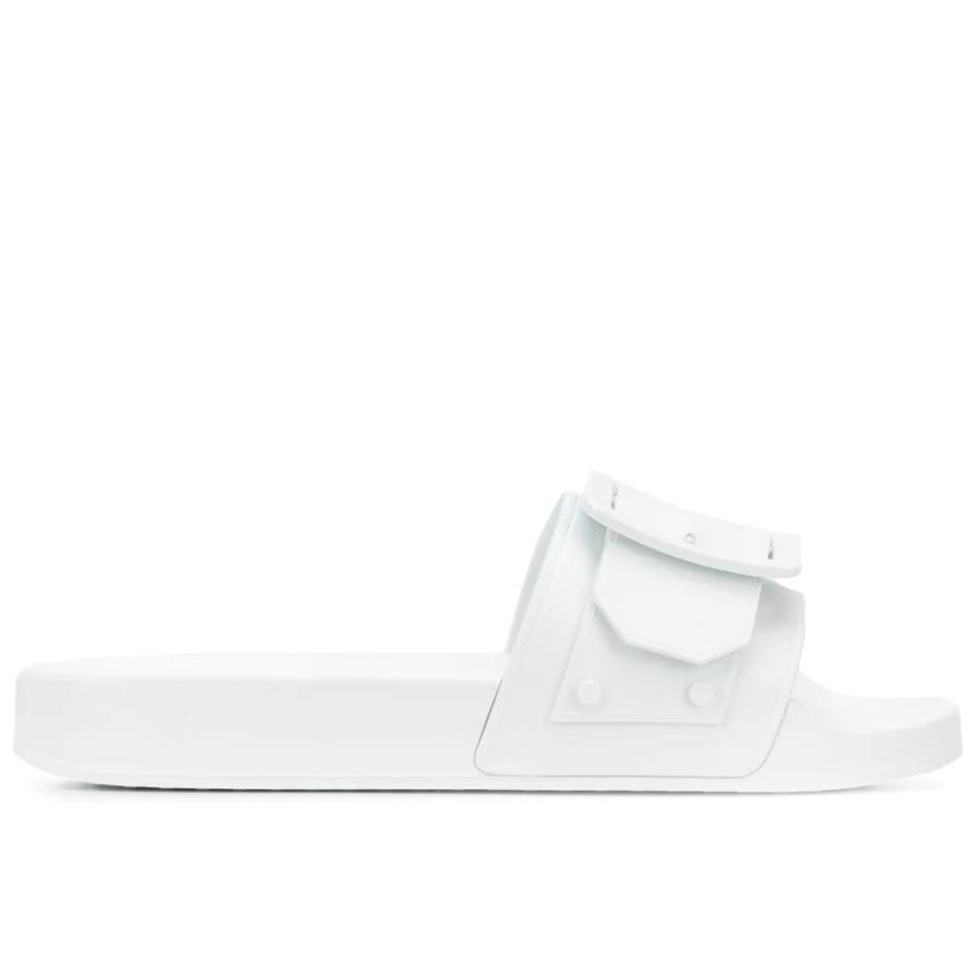 Bally Jeline White Buckle Strap Slide Sandals by BALLY
