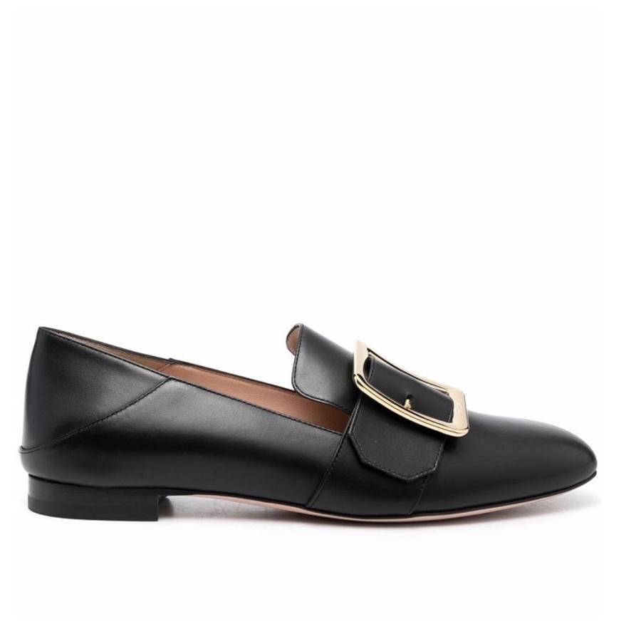 Bally Ladies Black Janelle Buckle Flats by BALLY